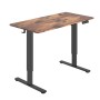 Електрическо регулируемо бюро с кафяв плот Sit&Go PowerDesk