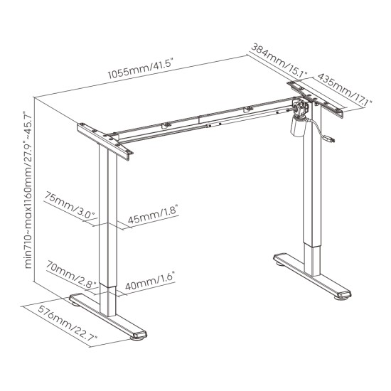 Електрическа рамка за бюро Compact