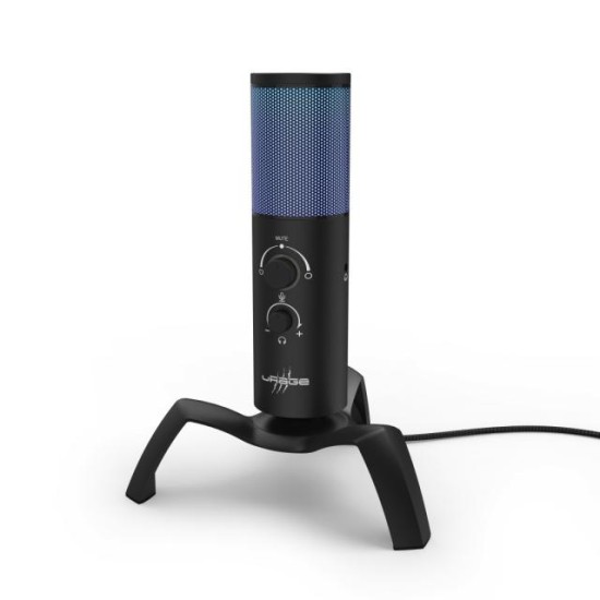 Настолен микрофон uRage Stream 750 HD Illuminated – USB микрофон с RGB осветление и висококачествен звук за стрийминг и подкастинг