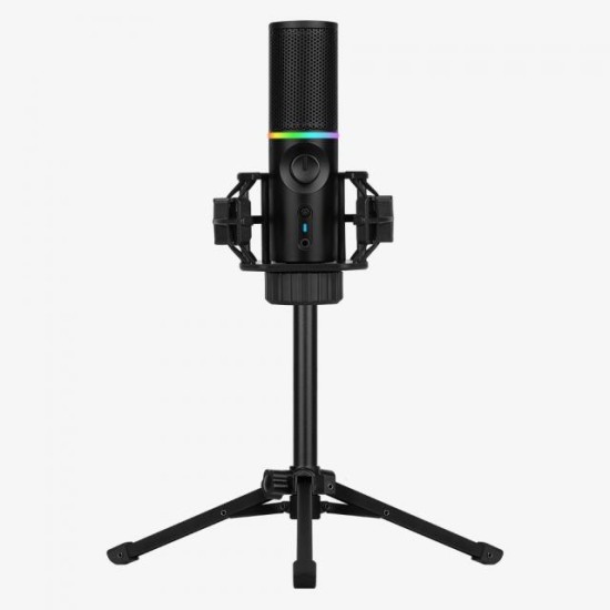 Настолен микрофон Streamplify MIC RGB – USB микрофон с RGB осветление за стрийминг и подкастинг