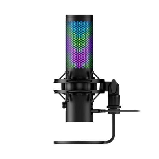 Настолен микрофон HyperX QuadCast 2 S – Професионален USB микрофон с RGB осветление и подобрено качество на звука Настолен микрофон HyperX QuadCast 2 S – Професионален USB микрофон с RGB осветление и подобрено качество на звука