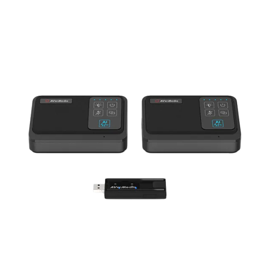 Безжична микрофонна система AverMedia AW111 с ревер и USB-C – професионален звук Безжична микрофонна система AverMedia AW111 с ревер и USB-C – професионален звук